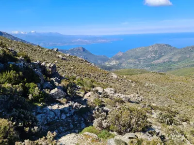 Le golfe de Saint Florent depuis le col Le golfe de Saint Florent depuis le col