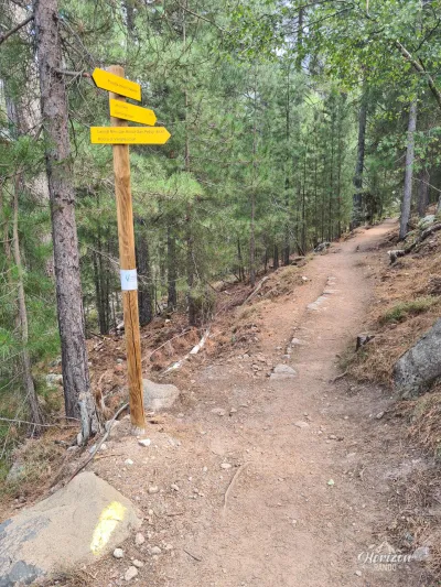 Panneaux de direction au départ de la randonnée Panneaux de direction au départ de la randonnée