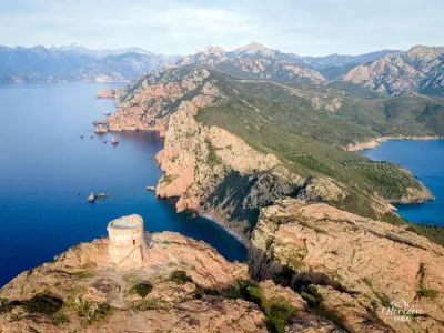 Capo Rosso (vue drone) Capo Rosso (vue drone)