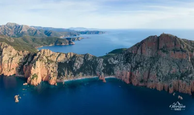 Capo Rosso (vue drone) Capo Rosso (vue drone)