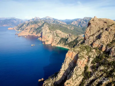 Capo Rosso (vue drone) Capo Rosso (vue drone)