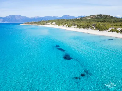 Plage de Saleccia (vue drone) Plage de Saleccia (vue drone)