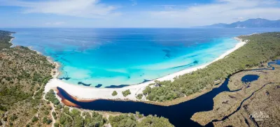 Plage de Saleccia (vue drone) Plage de Saleccia (vue drone)