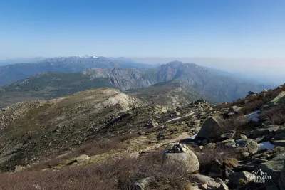 Vue au nord depuis le Monte Incudine Vue au nord depuis le Monte Incudine