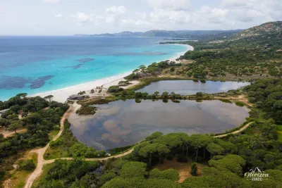 Plage de Palombaggia (vue drone)