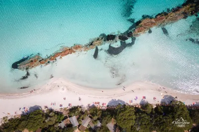 Plage de Santa Giulia (vue drone)