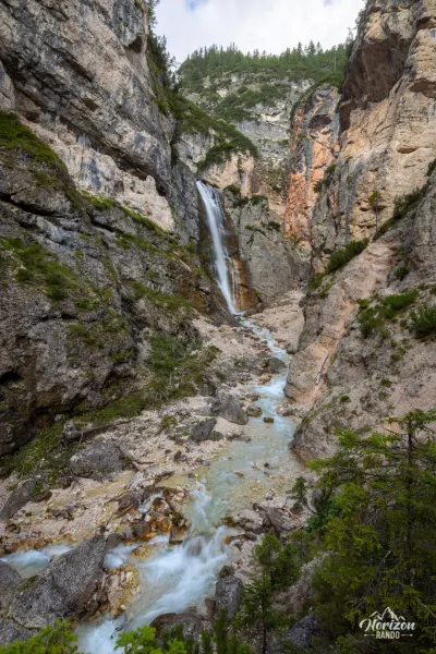 Gorges creusées par le Rio Fanes, Dolomites