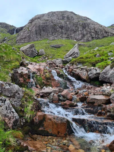 De belles cascades lors de la descente