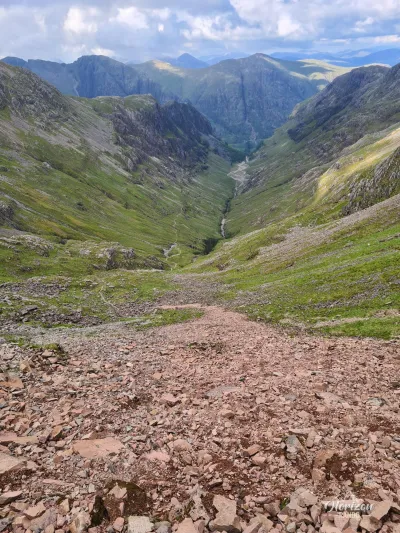 Couloir très raide à l'arrivée au sommet de Stob Coire Sgreamhach