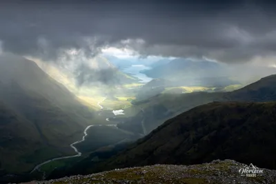 Glen Etive depuis le sommet de Stob Dubh Glen Etive depuis le sommet de Stob Dubh