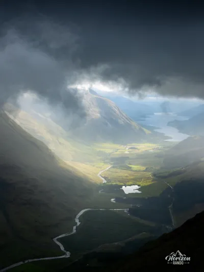 Glen Etive depuis le sommet de Stob Dubh Glen Etive depuis le sommet de Stob Dubh
