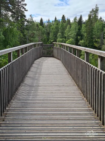 Plateforme au dessus de Plodda Falls Passerelle au dessus de Plodda Falls