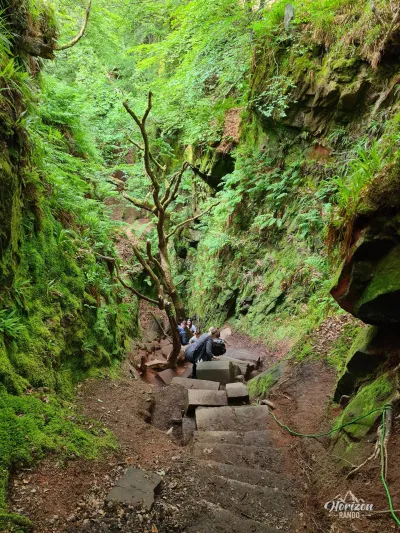 Marches pour descendre dans la gorge Marches pour descendre dans la gorge