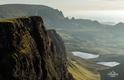Bioda Buidhe et le Quiraing en arrière plan Bioda Buidhe et le Quiraing en arrière plan