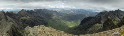 Panorama à l'ouest depuis Sgùrr Dearg Panorama à l'ouest depuis Sgùrr Dearg