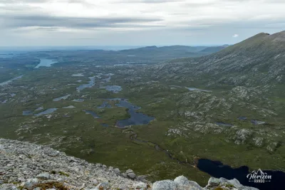 Vue au nord depuis le sommet d'Arkle Vue au nord depuis le sommet d'Arkle