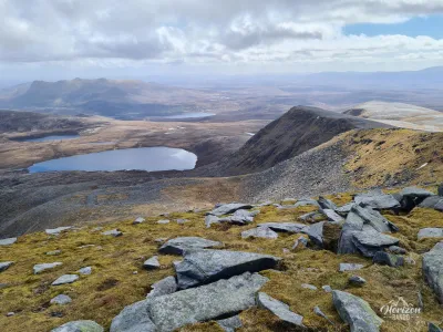 Vue à l'est depuis le large sommet de Ben Hope Vue à l'est depuis le sommet de Ben Hope