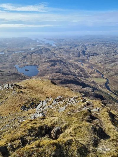 Vue au nord depuis le sommet de Ben Stack Vue au nord depuis le sommet de Ben Stack
