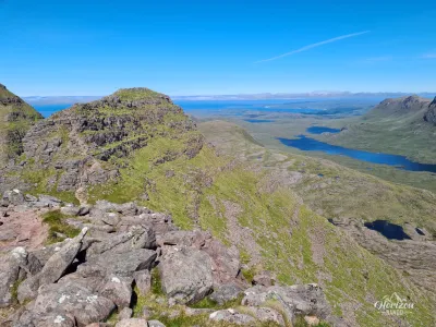 Vue au nord depuis Horns of Alligin Vue au nord depuis Horns of Alligin
