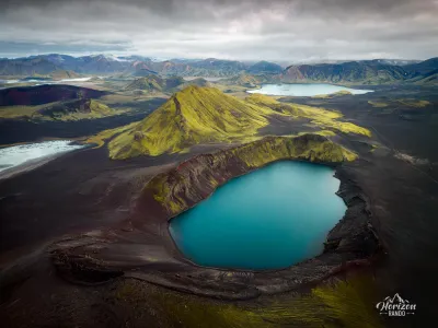Lac de Bláhylur (vue drone)