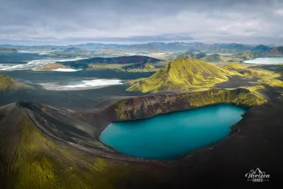 Lac de Bláhylur (vue drone)