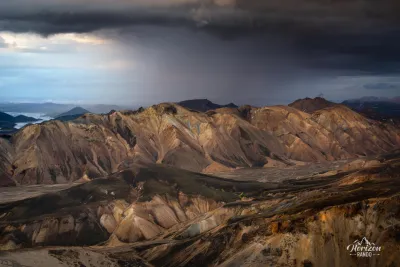 Ciel menaçant sur le Landmannalaugar Ciel menaçant sur le Landmannalaugar