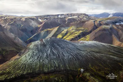 Depuis le sommet de Bláhnúkur Depuis le sommet de Bláhnúkur