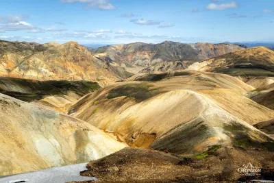 Landmannalaugar, sur le sentier du trek du Laugavegur Landmannalaugar, sur le sentier du trek du Laugavegur