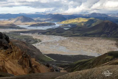 Landmannalaugar, rivère de Jokulgilskvisl Landmannalaugar, rivère de Jokulgilskvisl