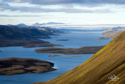 Lac de Langisjór et Vatnajökull