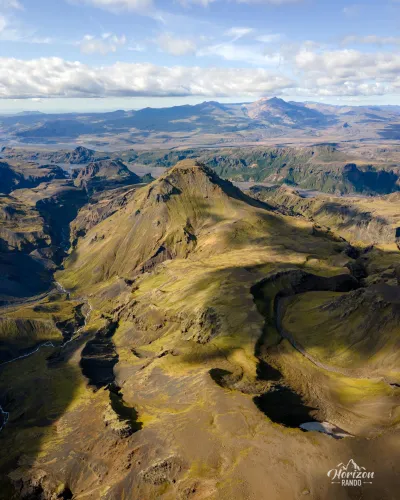 Sommet d'Útigönguhöfði (vue drone)
