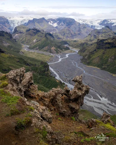 Vallée de Thórsmörk et Myrdalsjökull Vallée de Thórsmörk et Myrdalsjökull