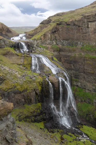 Glymur waterfall on the way back Glymur waterfall on the way back
