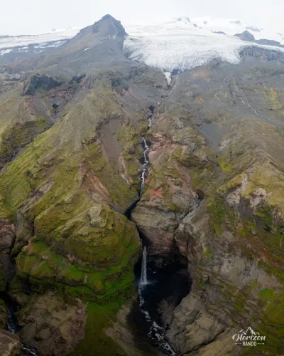 Cascade de Múlafoss (vue drone)