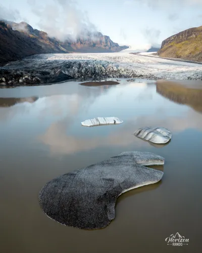 Glacier de Skaftafellsjökull (vue drone)