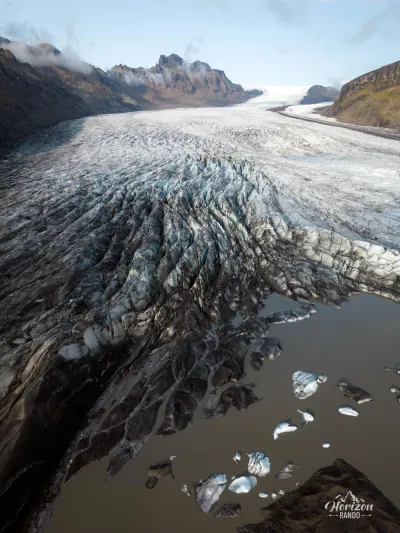 Glacier de Skaftafellsjökull (vue drone)