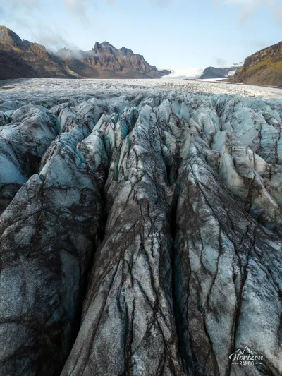 Glacier de Skaftafellsjökull (vue drone)