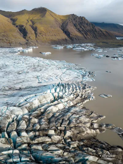 Glacier de Skaftafellsjökull (vue drone)