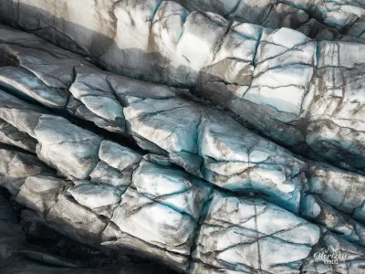 Glacier de Svínafellsjökull (vue drone)