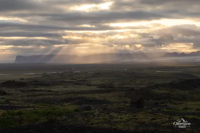 Coucher de soleil sur Skaftafell