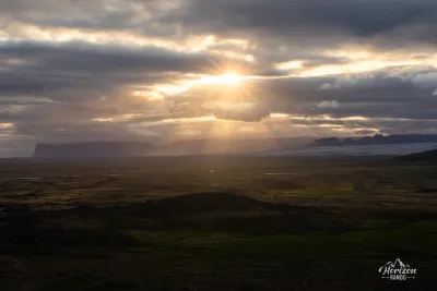 Coucher de soleil sur Skaftafell