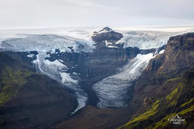 Morsárjökull et Morsárfoss Morsárjökull et Morsárfoss