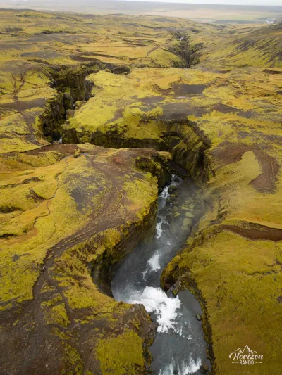 Skógá Waterfall Way (drone shot)