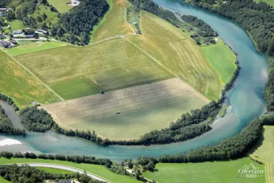 Vue plongeante sur la rivière Rauma Rivière Rauma