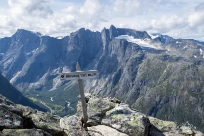 Arrivée au sommet de Blånebba Sommet de Blånebba