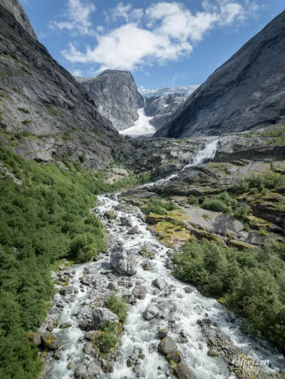Brenndalsbreen (vue drone) Brenndalsbreen (vue drone)