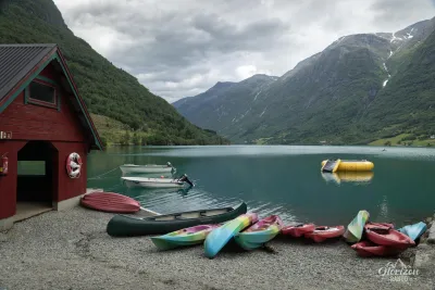 Lac d'Oldevatnet au départ Lac d'Oldevatnet au départ