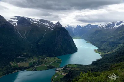 Vue exceptionnelle depuis le sommet de Klovane Vue exceptionnelle depuis le sommet de Klovane