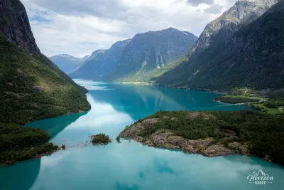 Lac Lovatnet (vue drone)