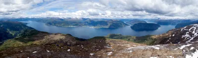 Panorama du Sognefjord (vue drone) Panorama du Sognefjord (vue drone)